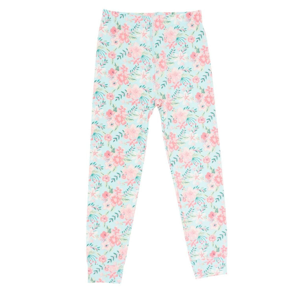 Big Kid Pajama - Aqua Floral - Pajamas