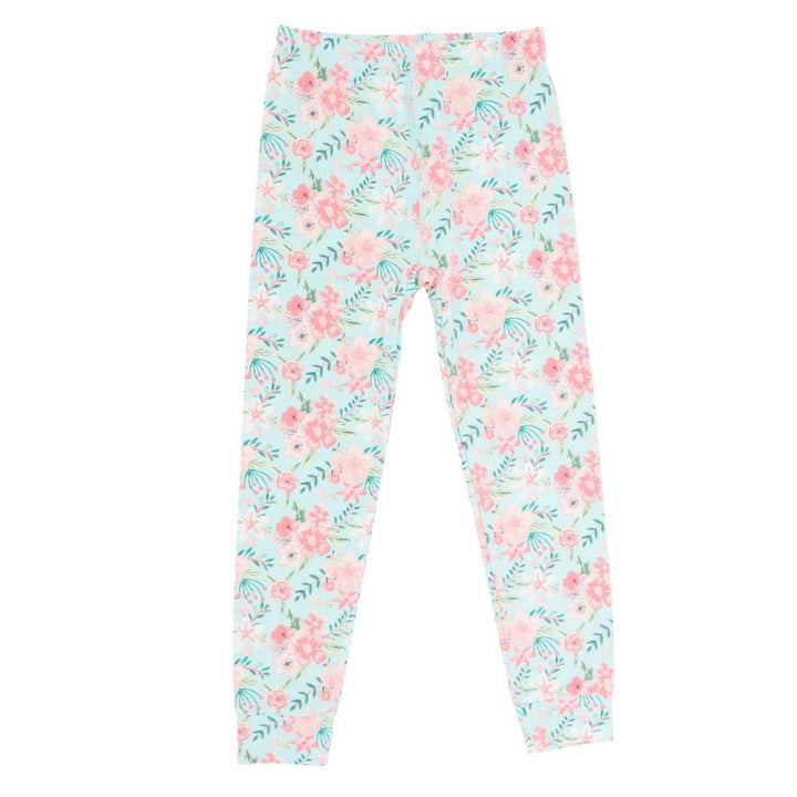 Big Kid Pajama - Aqua Floral - Pajamas