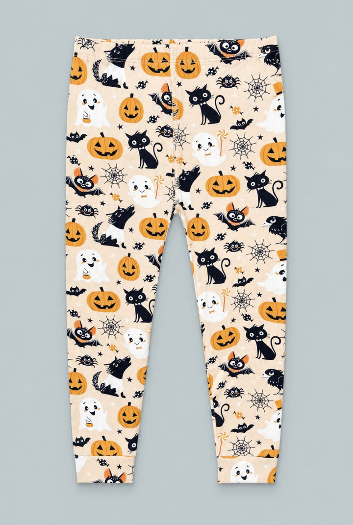 Big Kid Pajama Bats And Cats - Halloween - Pajamas
