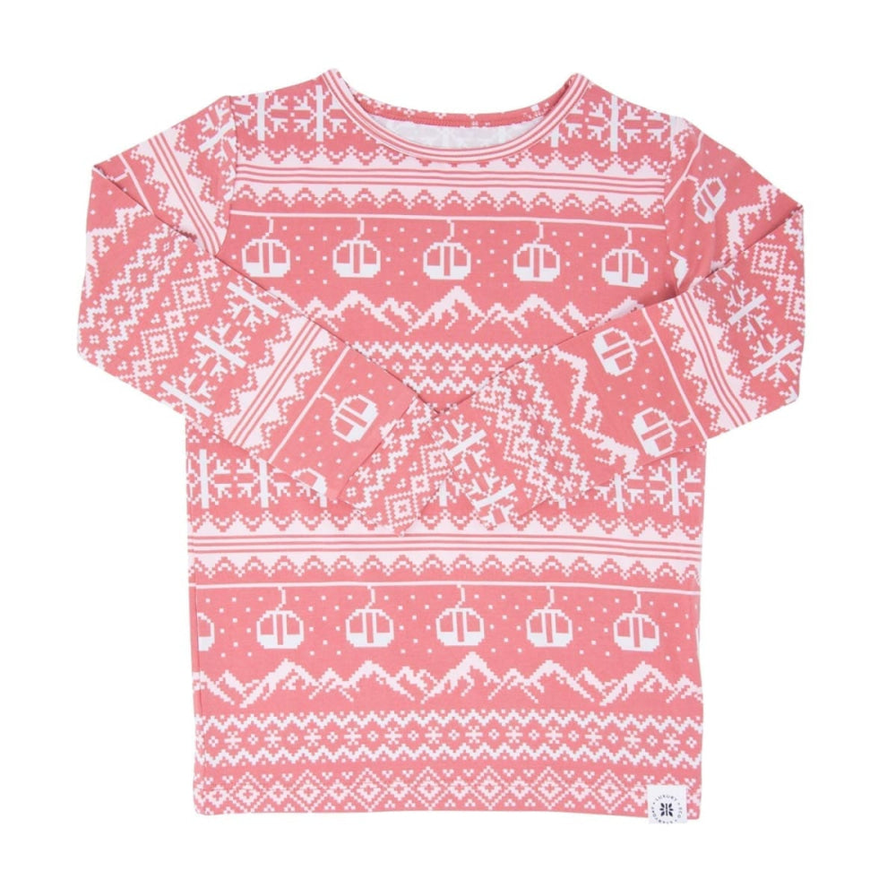 Big Kid Pajama - Fair Isle Ski Pink - Pajamas