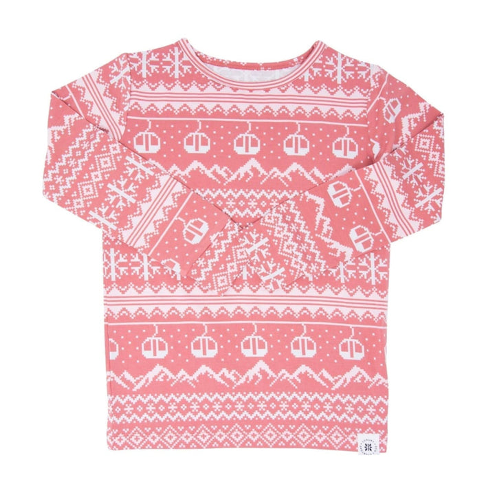 Big Kid Pajama - Fair Isle Ski Pink - Pajamas