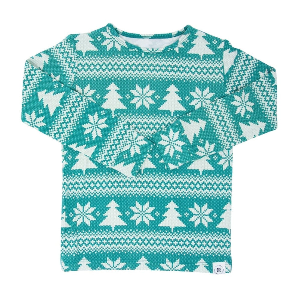 Big Kid Pajama - Fair Isle Trees - Pajamas