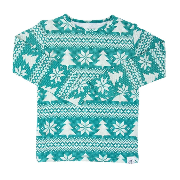 Big Kid Pajama - Fair Isle Trees - Pajamas
