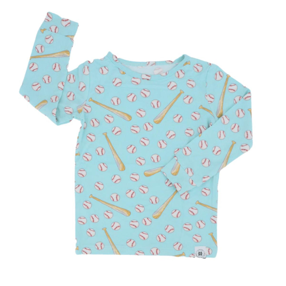 Big Kid Pajama - Little Slugger Aqua - pajamas - baby