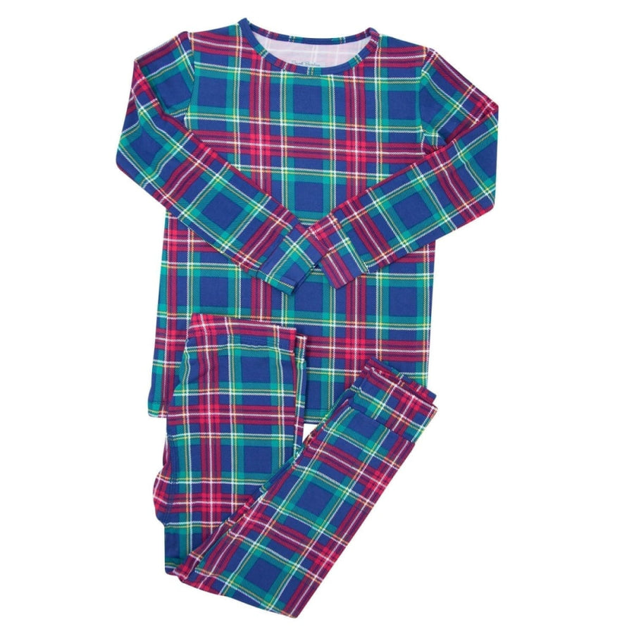 Big Kid Pajama - Navy Tartan - Pajamas
