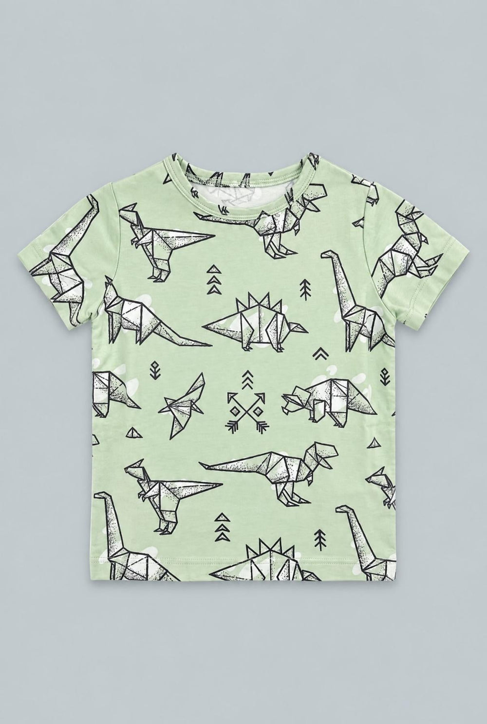 Big Kid Pajama S/S - Origami Dino - Pajamas