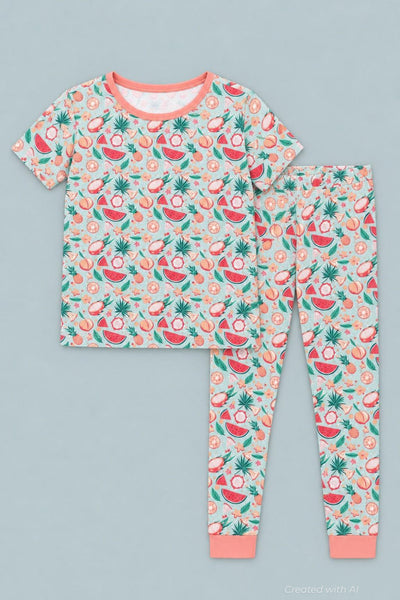 Big Kid Pajama Short Sleeve - Dragon Fruit - Pajamas