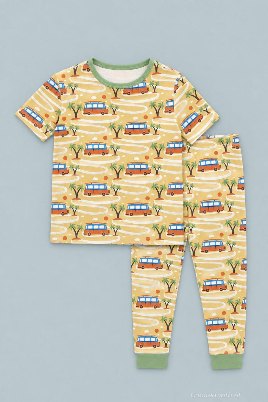 Big Kid Pajama Short Sleeve - Surf Van - Pajamas