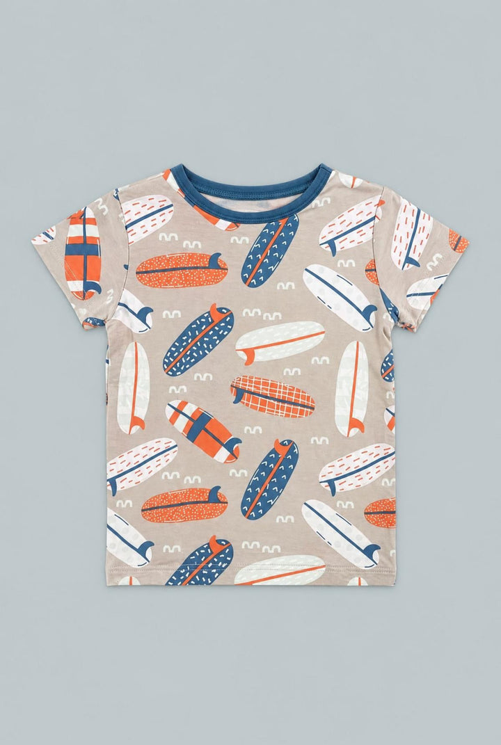 Big Kid Pajama Short Sleeve - Surfboards - Pajamas