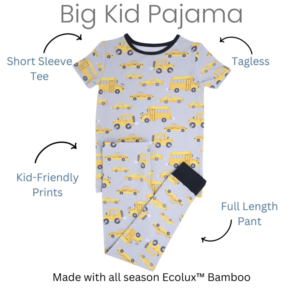 Big Kid PJ S/S - Little Slugger Aqua - Pajamas