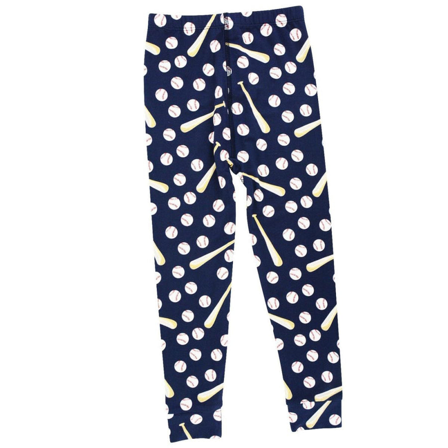 Big Kid PJ S/S - Little Slugger Navy - Pajamas