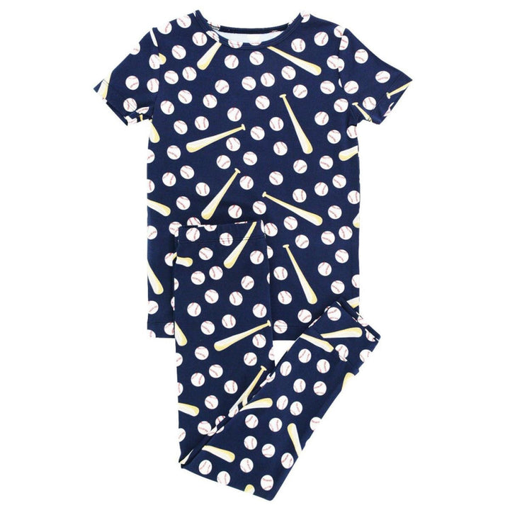 Big Kid PJ S/S - Little Slugger Navy - Pajamas