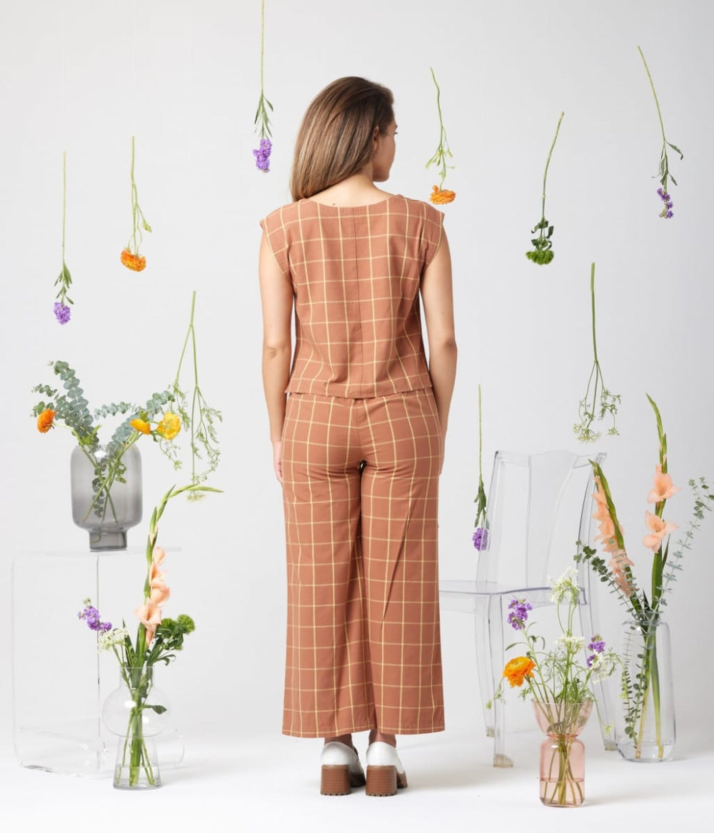 Billie Pant - Walnut Plaid - Pants