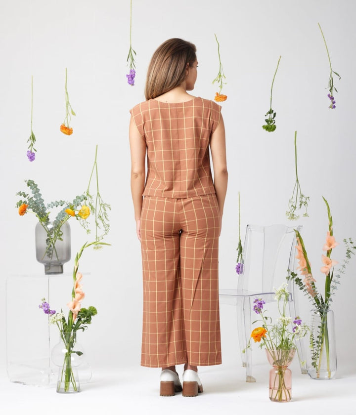 Billie Pant - Walnut Plaid - Pants