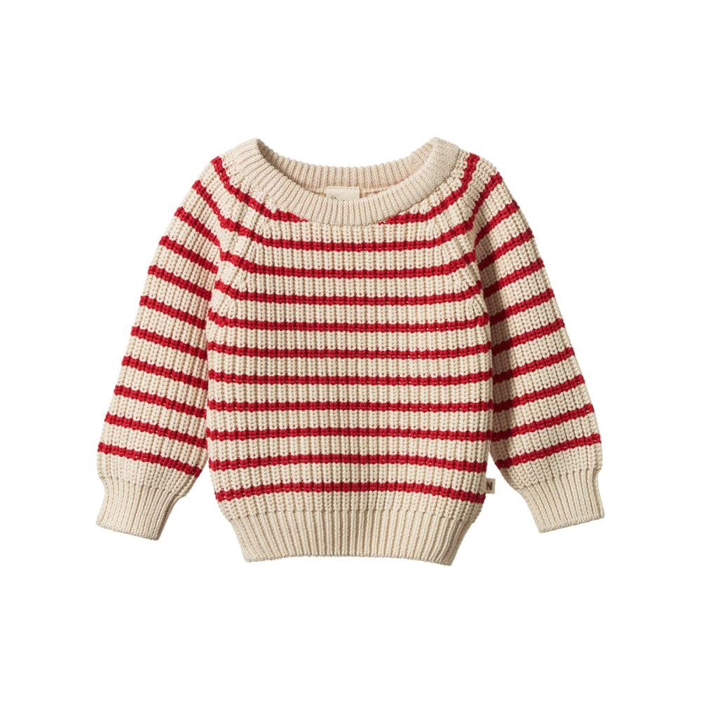 Billy Baby Jumper - Red Sailor Stripe - Sweater
