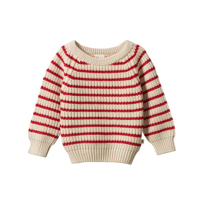 Billy Baby Jumper - Red Sailor Stripe - Sweater
