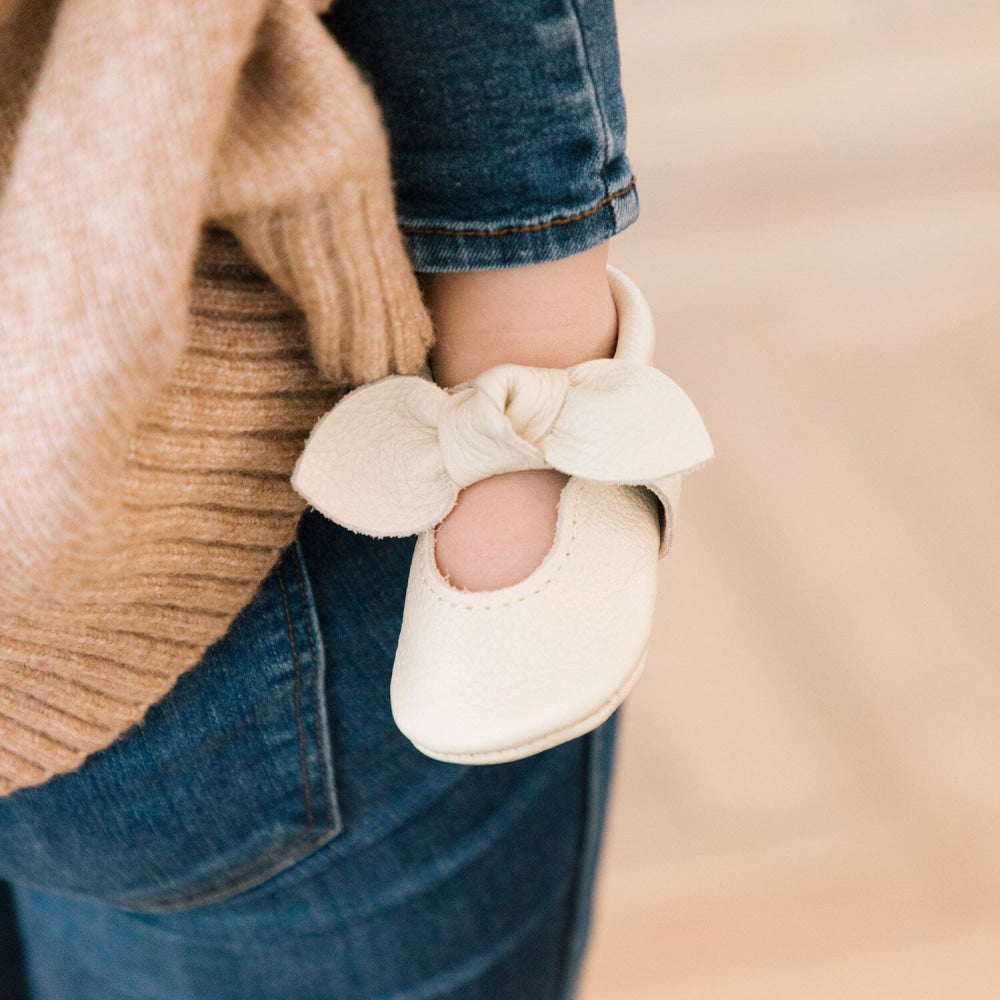 Birch Knotted Bow Baby Shoe - ’Flats - Baby Kids Adult All’