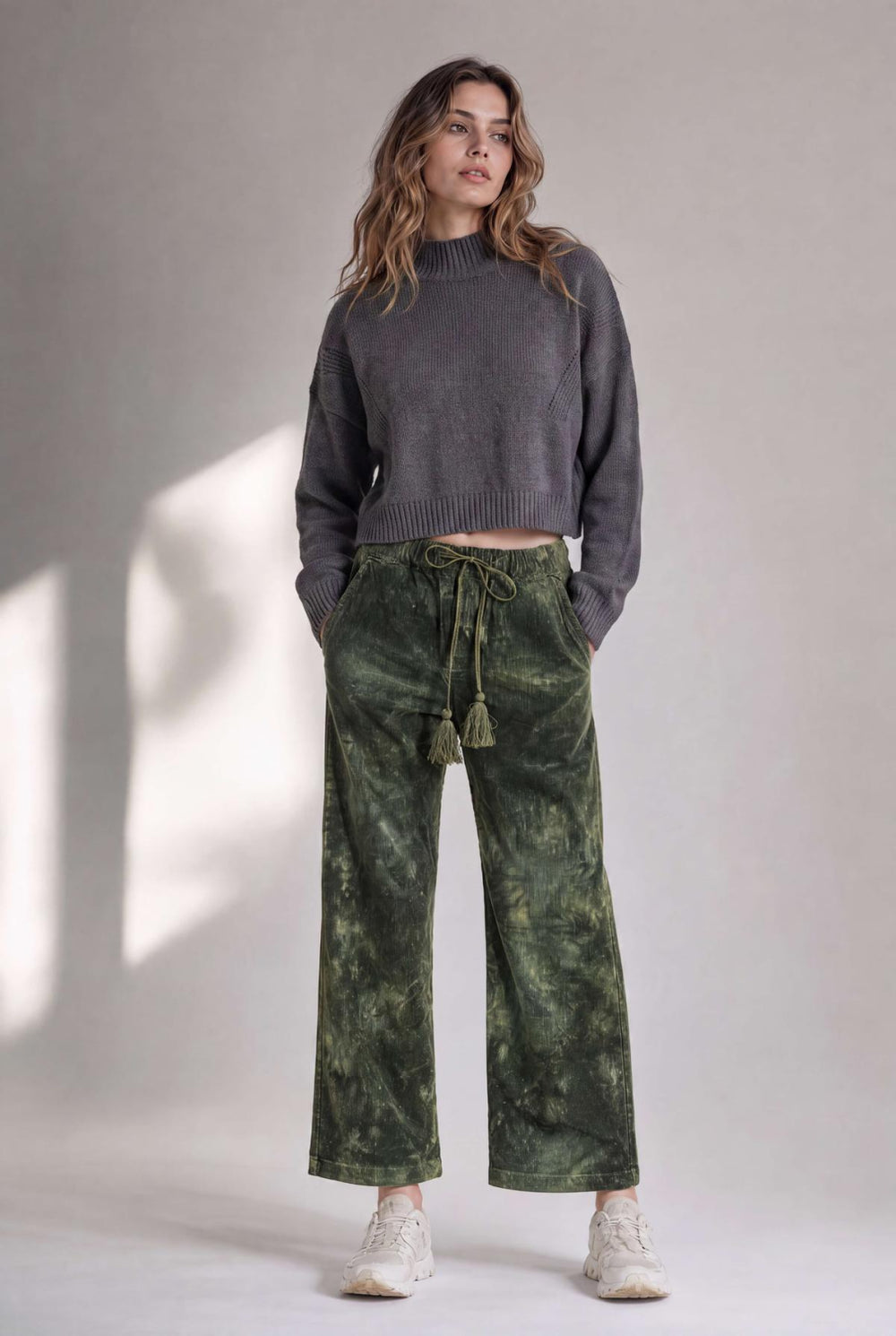 Birdie Corduroy Pants - Army Tie Dye - Pants
