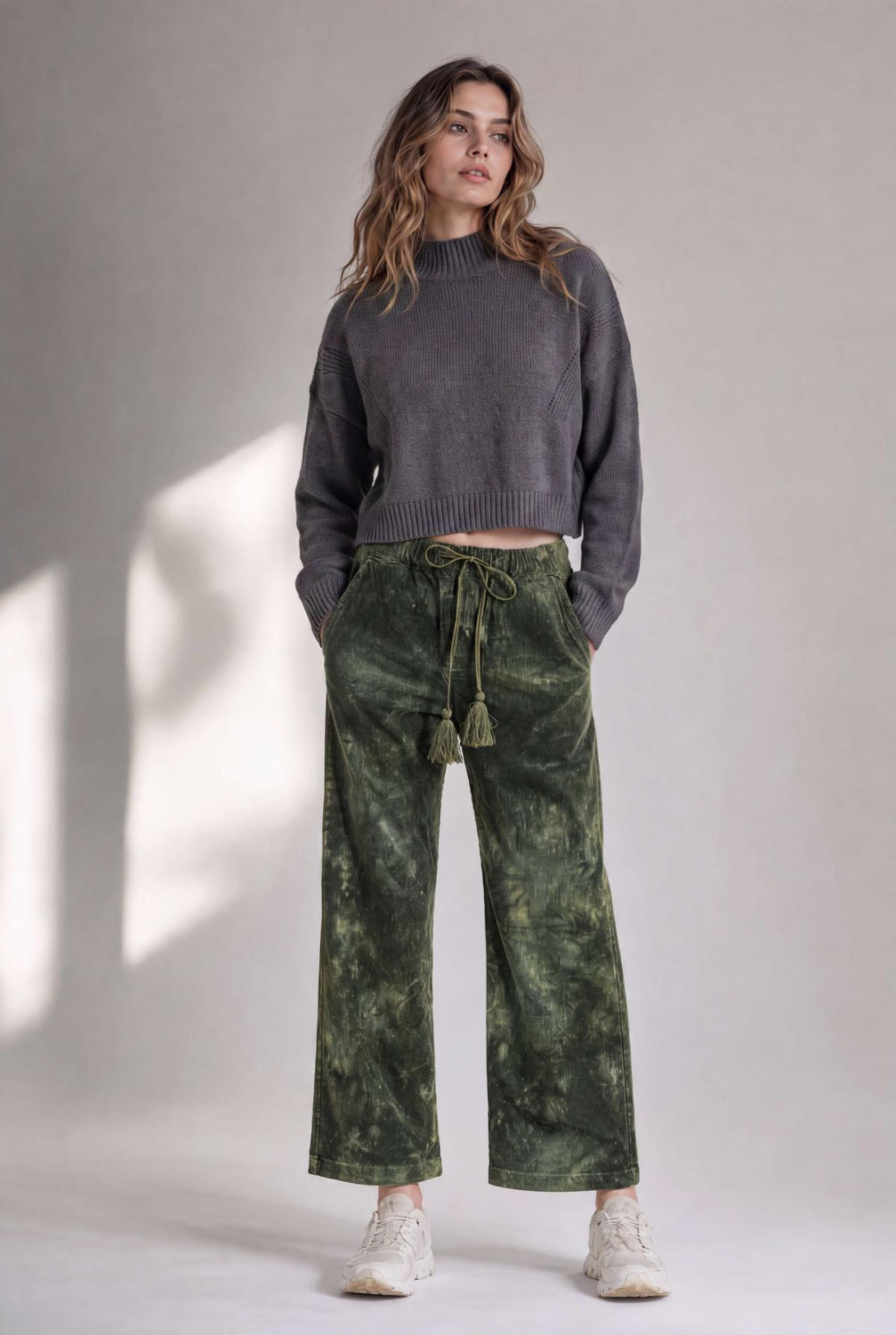Birdie Corduroy Pants - Army Tie Dye - Pants