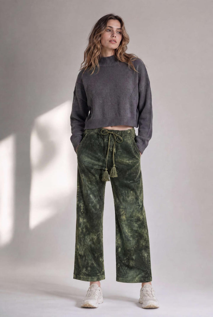 Birdie Corduroy Pants - Army Tie Dye - Pants
