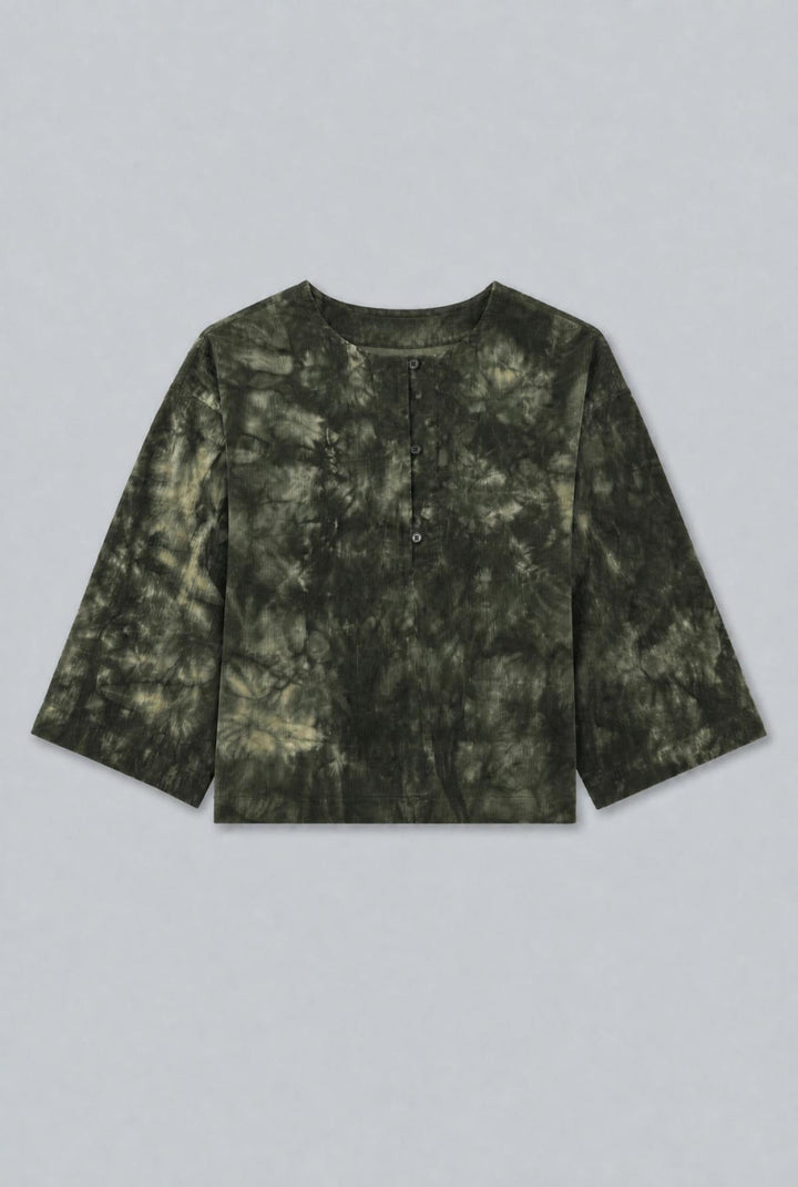 Birdie Corduroy Top - Army Tie Dye - Shirt