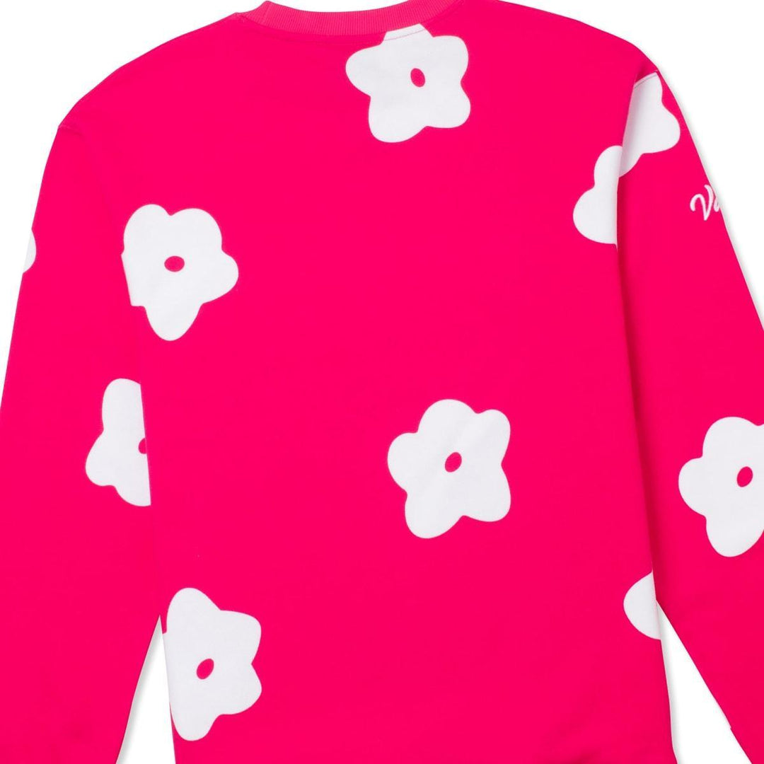 Flower Patch Crewneck Sweatshirt - Fuchsia