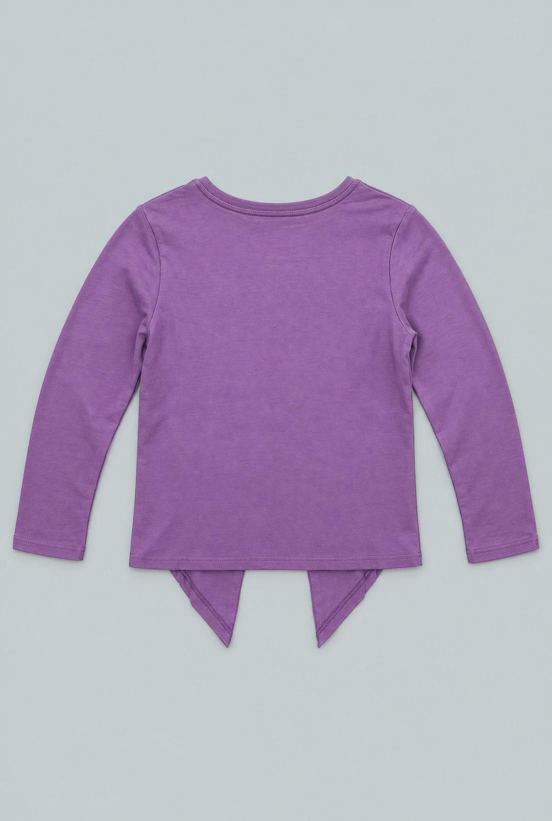 Deep Purple Long Sleeve Tie Top - Grape Jelly