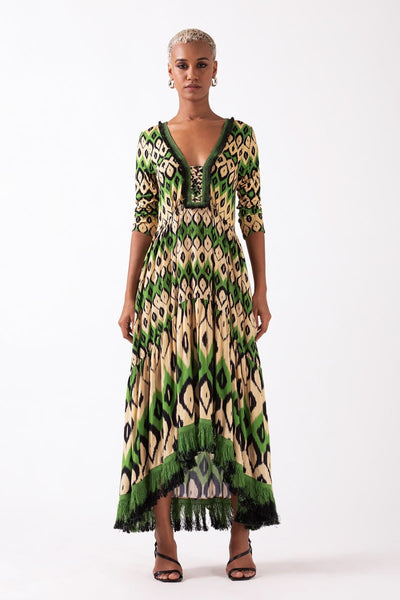Kiara Midi Dress - Green