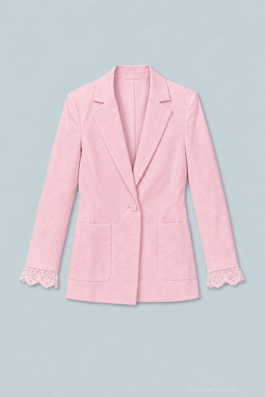 Blazer With Eyelet Cuffs - Pink - Blazer
