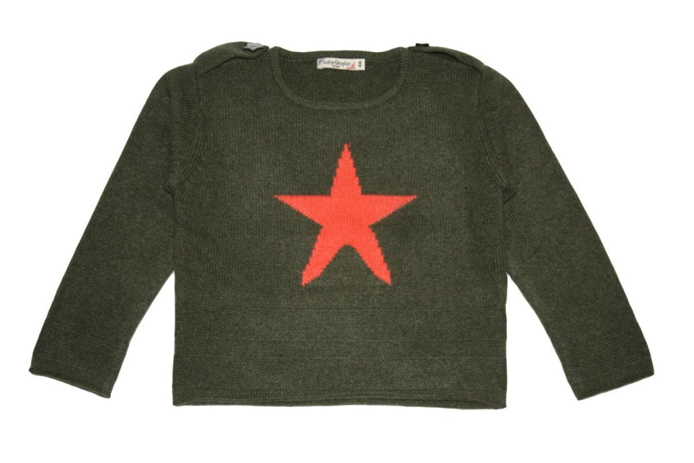 Bleuet Sweater - Olive - 2Y - Sweater