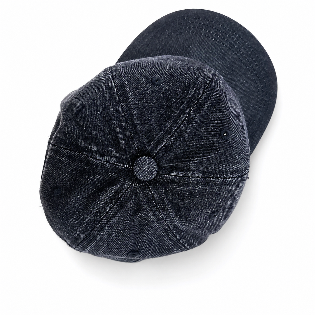 Vintage Wash Denim Baseball Cap for Older Kids