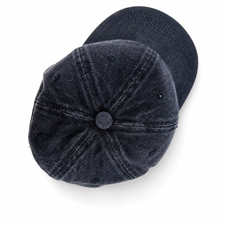 Vintage Wash Denim Baseball Cap for Older Kids