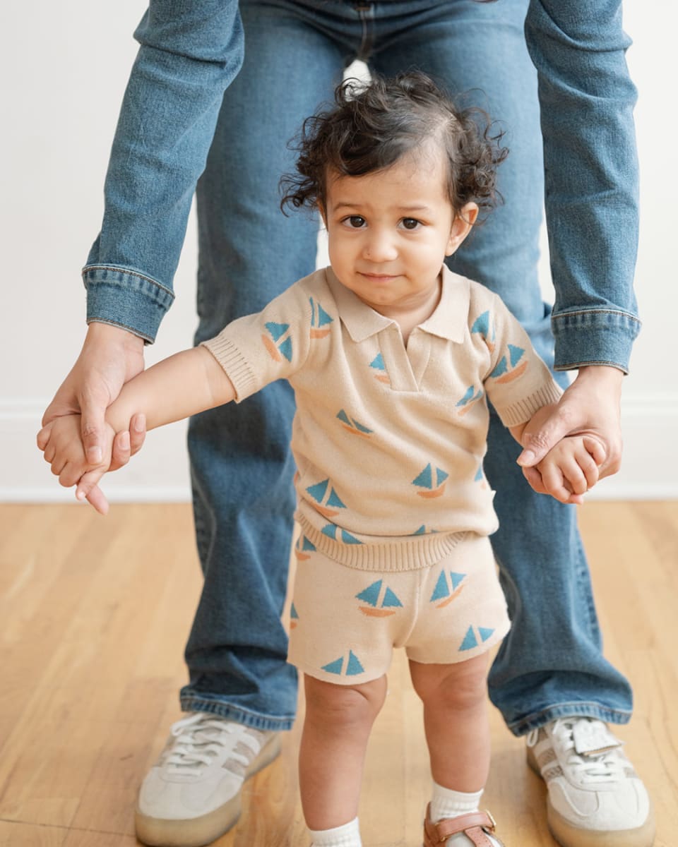 Theo Knit Short - Sand Dollar