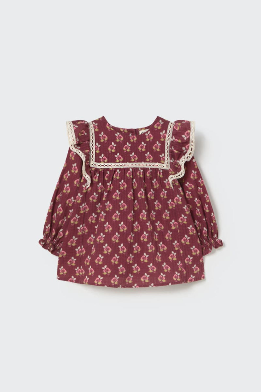 Bloom Textured Baby Dress Burgundy - Dresses