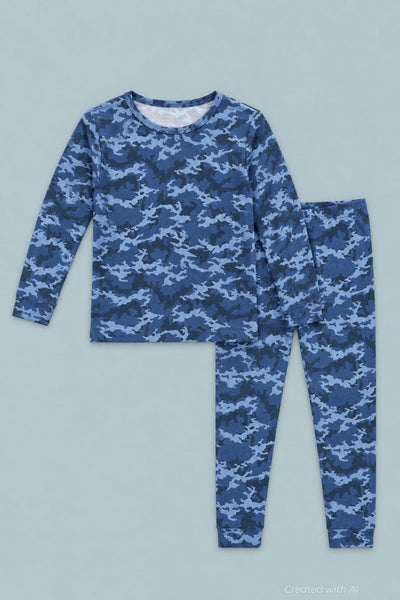 Blue Camouflage Big Kid Pajama - Captain Mitchell - Pajamas