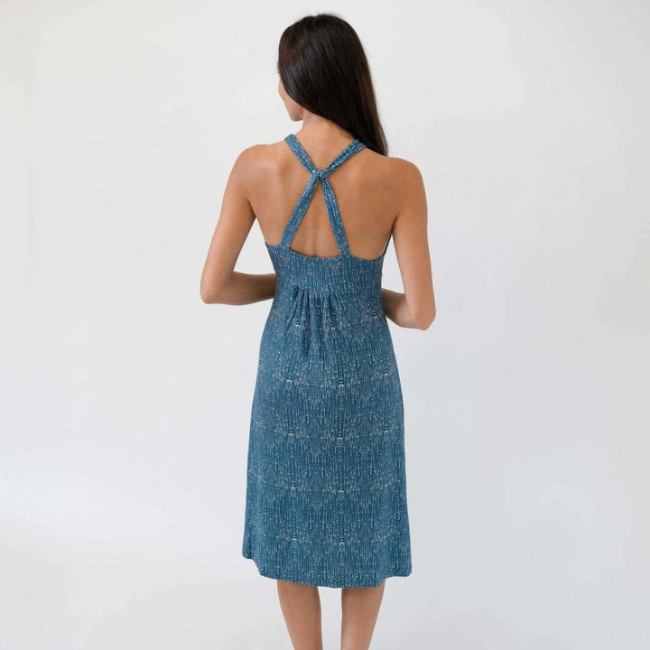 Blue Crossover Front Dress - Indigo Drops - Dresses