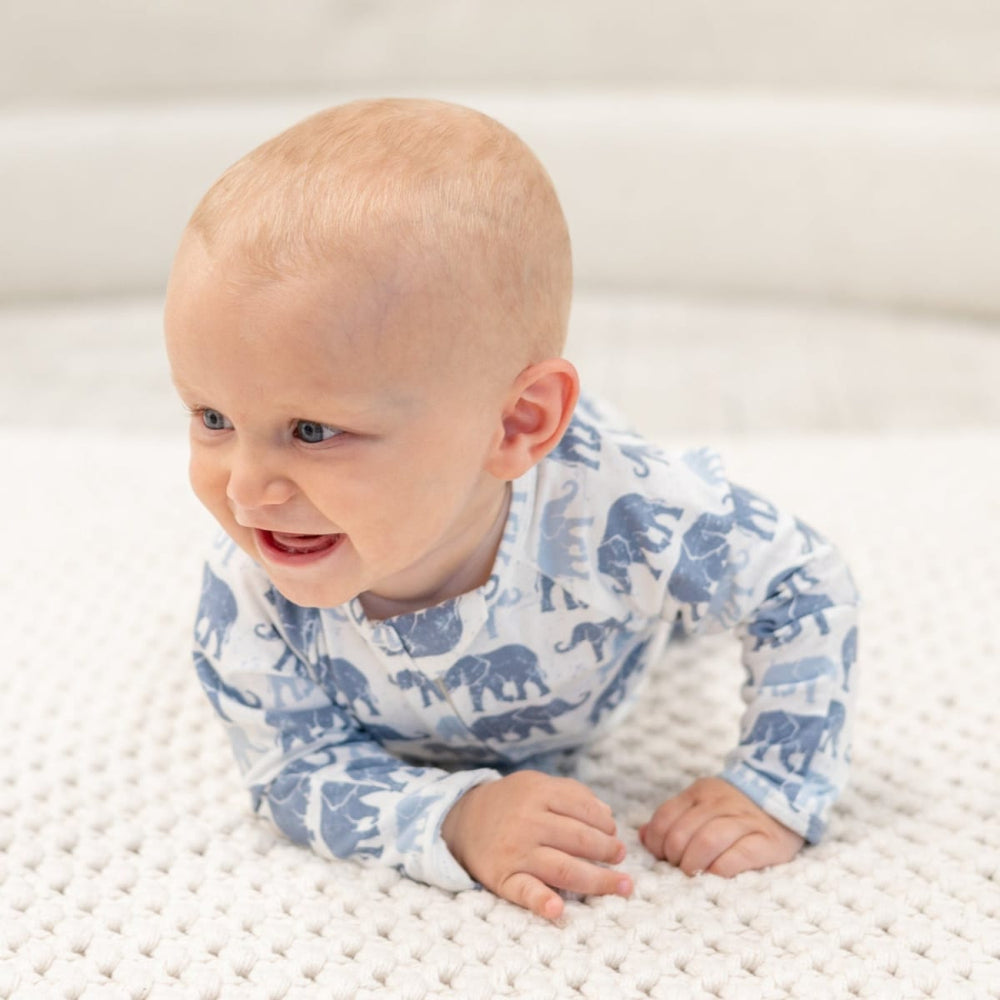 Blue Elephant Convertible Romper - Ethan’s Elephants - Romper