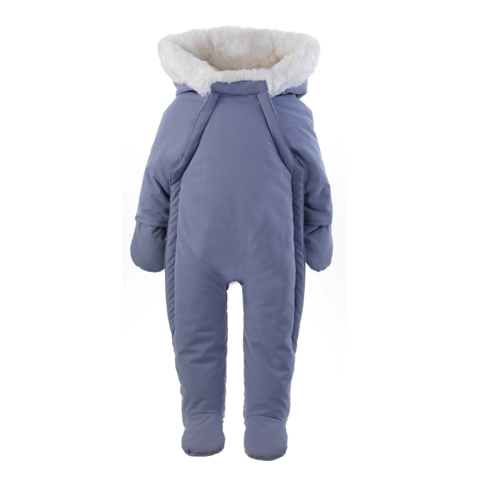 Blue Faux Fur Trim Snowsuit - 12m - Snowsuit