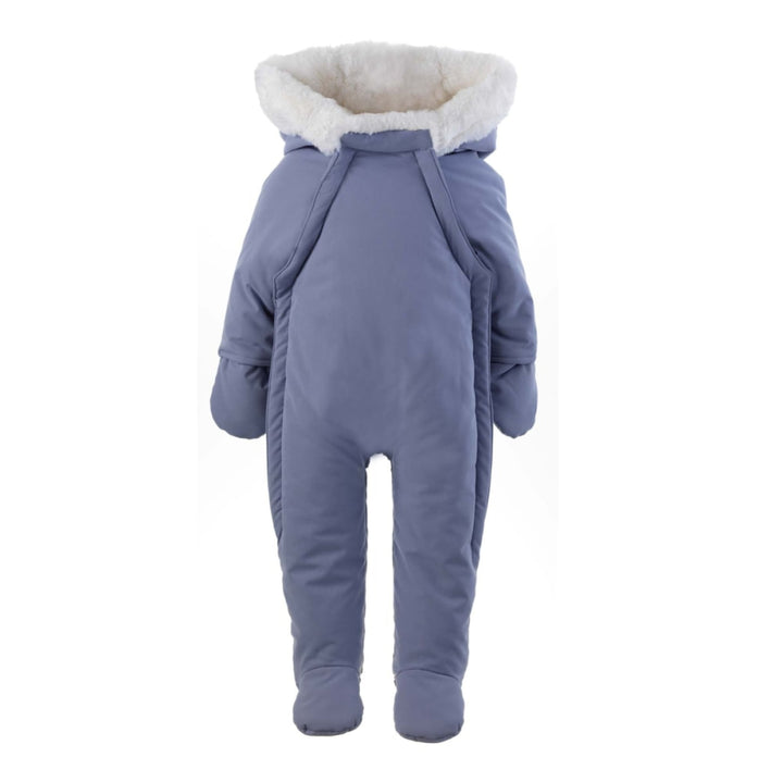Blue Faux Fur Trim Snowsuit - 12m - Snowsuit