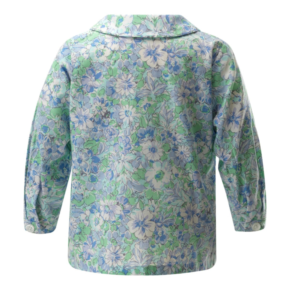 Blue Floral Blouse - 12-m - Blouse