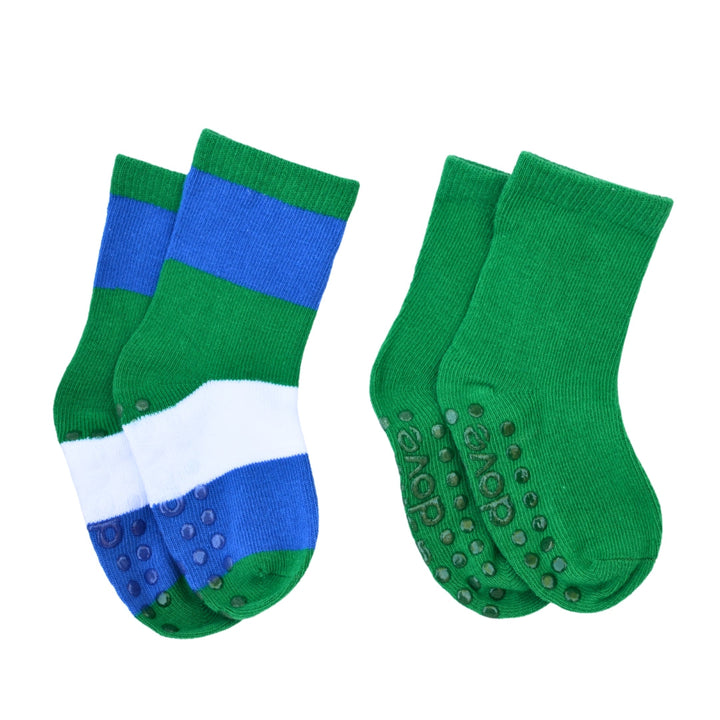 Socks - Two Pairs - Blue & Green