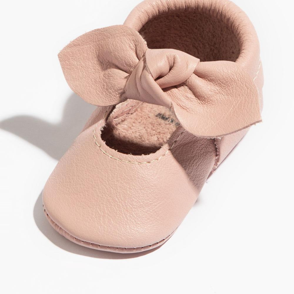Blush Knotted Bow Baby Shoe - ’Flats - Baby Kids Adult All’