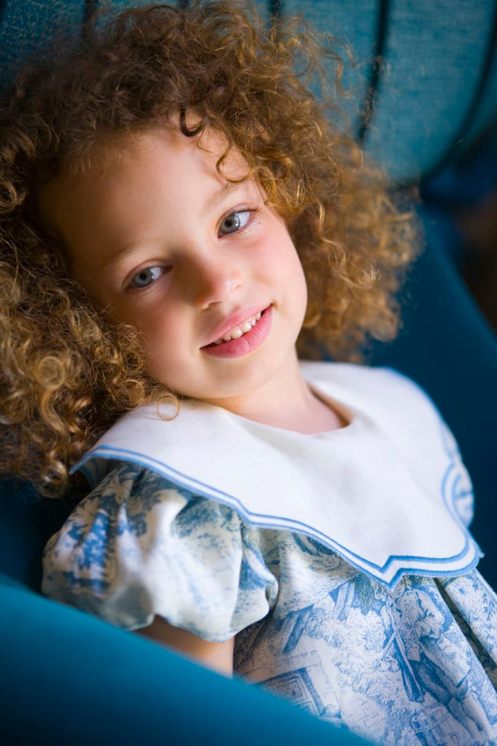 Federica - Light Blue Toile De Youy