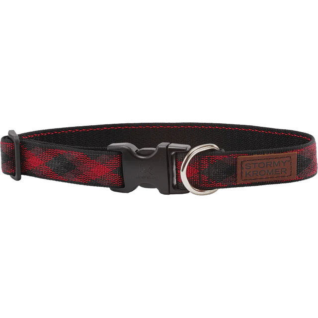 The Pet Collar - Red/black Plaid