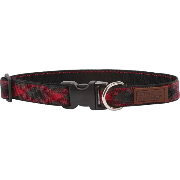 The Pet Collar - Red/black Plaid - FINAL SALE