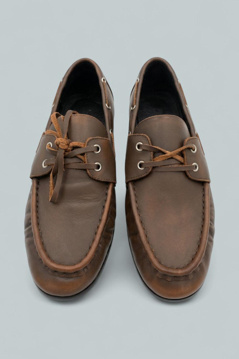 Boat Shoe Loafer Flats - Coffee - US 8 / EU 38 - Loafers