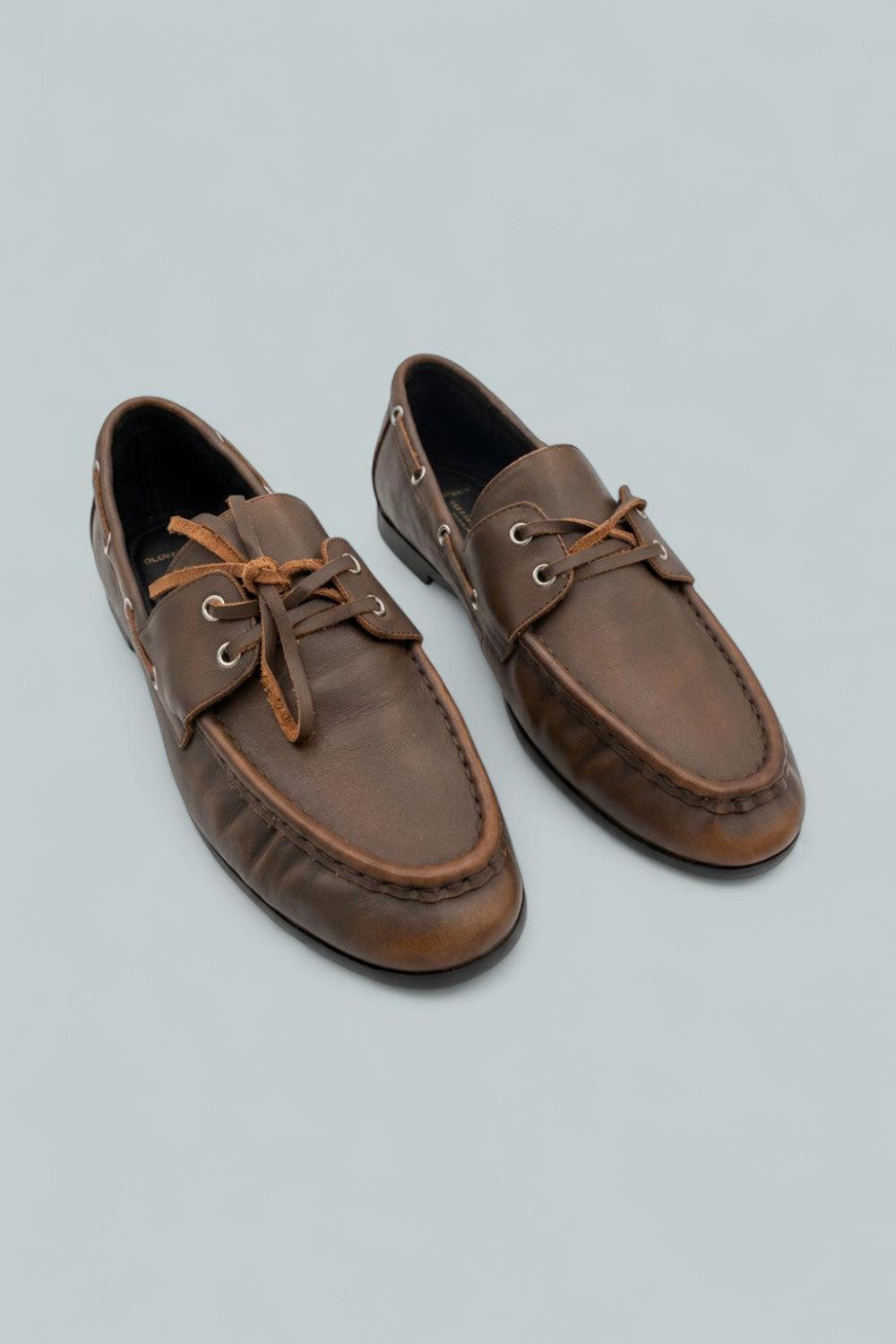 Boat Shoe Loafer Flats - Coffee - US 8 / EU 38 - Loafers
