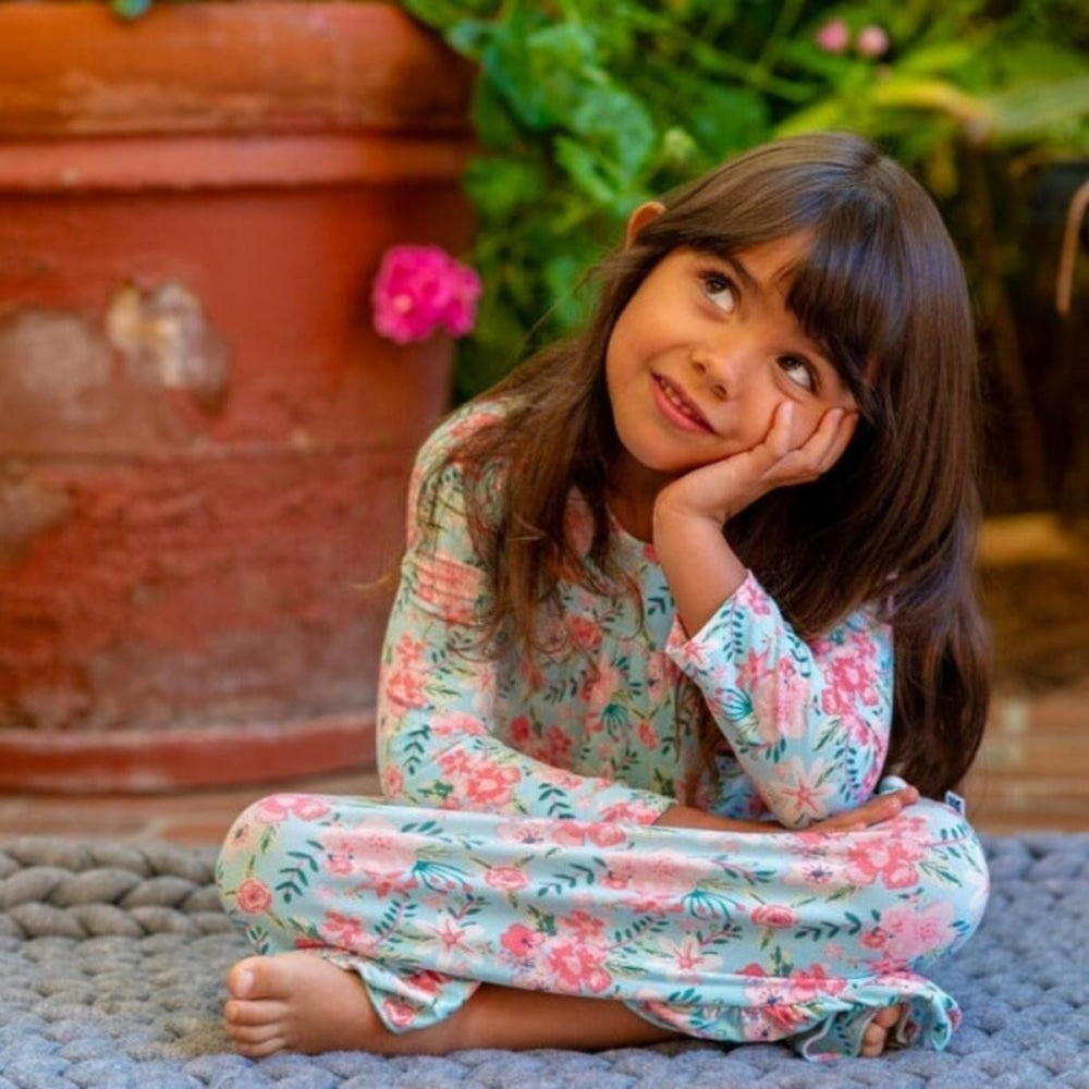 Boho Dress - Aqua Floral - Dresses