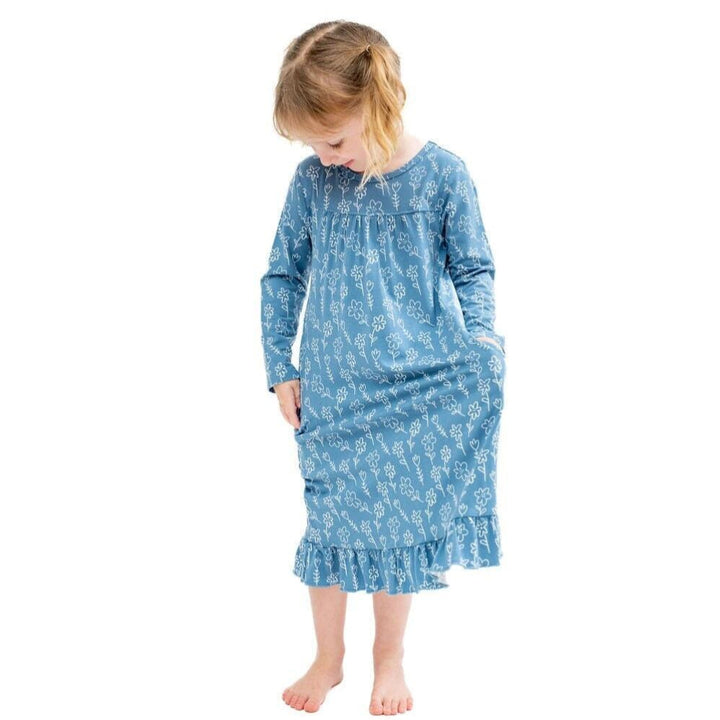 Boho Dress - Blue Doodle - Dresses