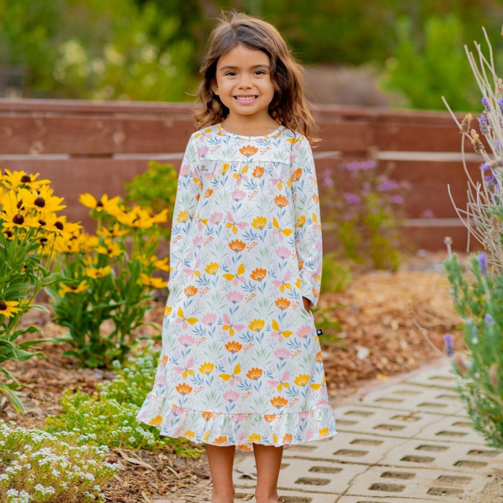 Boho Dress - Butterfly Floral - Dresses